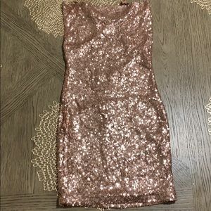 Rose gold Sequin Dress
